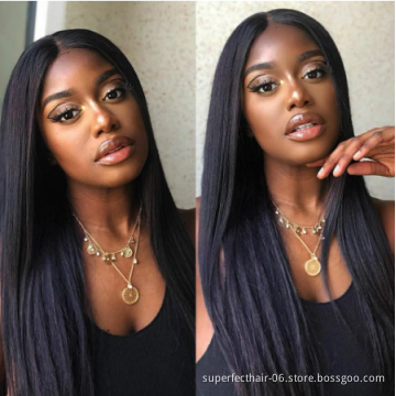 150% 180%  Density Human Lace Front Wigs, 10A Grade 13x6 Transparent Frontal Virgin Remy Brazilian Hair Wig